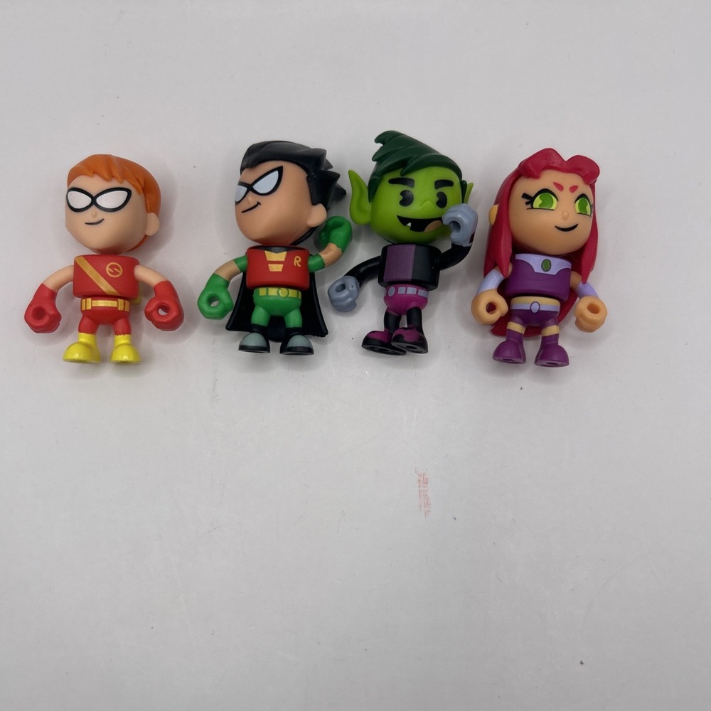 Teen Titans Go Mini Figure Lot – Starfire Beast Boy Robin Kid Flash